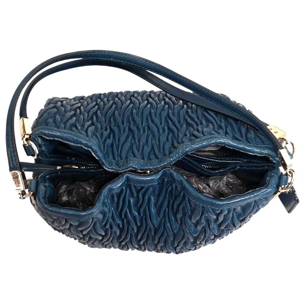 Coach 2013 Teal Madison Phoebe Gathered Twist Leather Shoulder Bag  No. 26257 - Picture 8 of 14